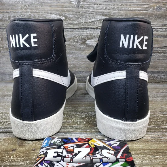 Nike Blazer Mid '77 Vintage BQ6806-002 Black Leather Shoes Men
